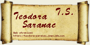 Teodora Šaranac vizit kartica